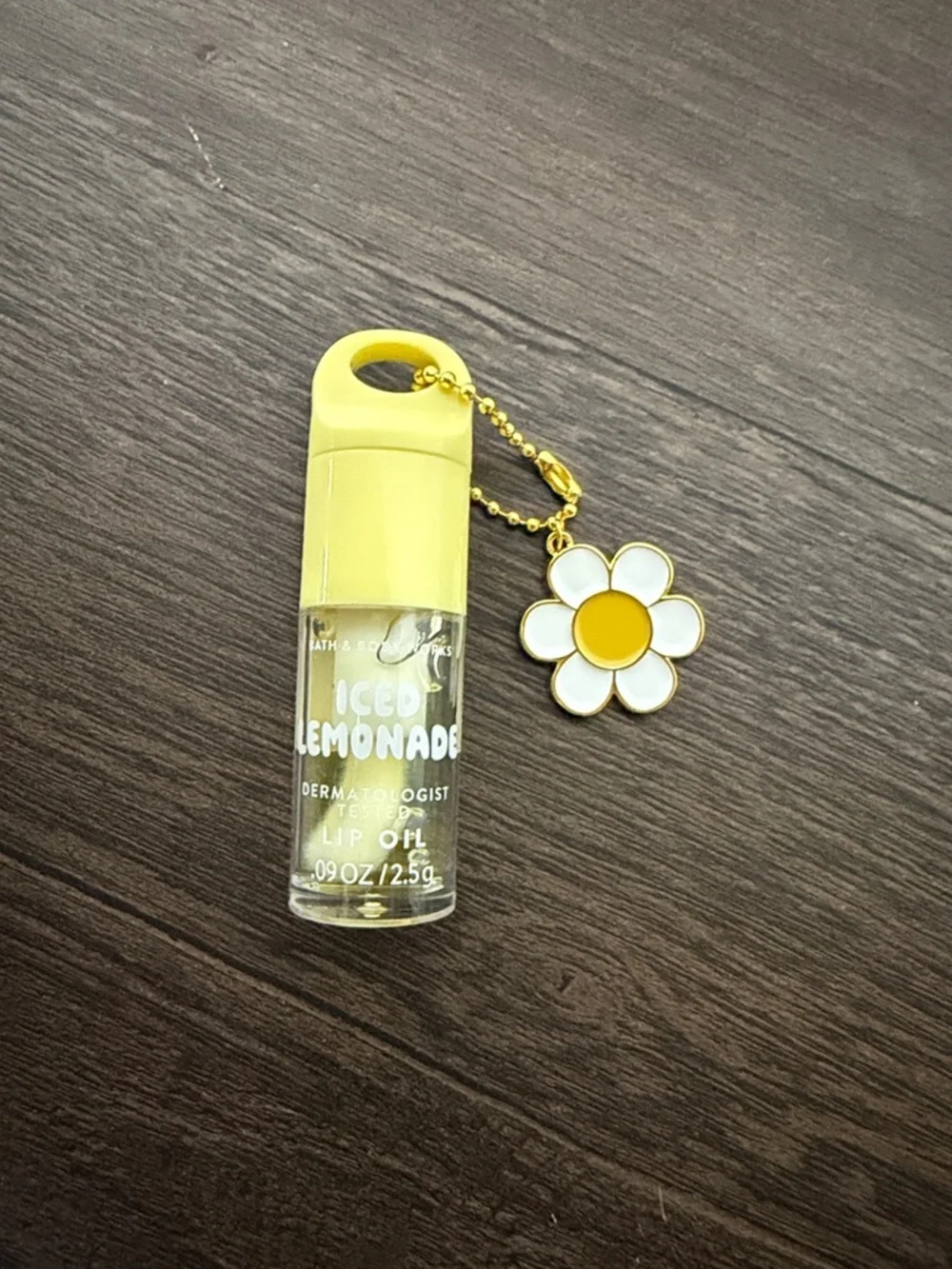 Bath & Body Works Iced Lemonade Lip Oil with Flower Charm